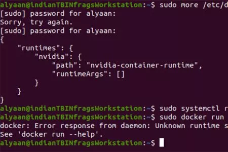 docker启动容器报错Error response from daemon: Unknown runtime specified nvidia.解决办法