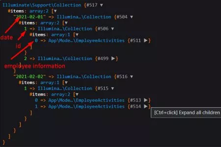 Laravel blade 模板的 @foreach 循环中,对集合使用 groupBy 函数的方法