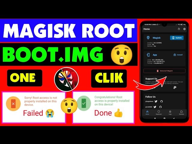 Android 提取 boot.img 并安装 Magisk